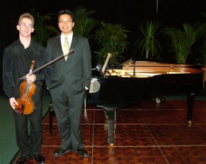1st Place – Matthew Rigby (Violin – Brisbane) with Christian Gante (Accompanist)