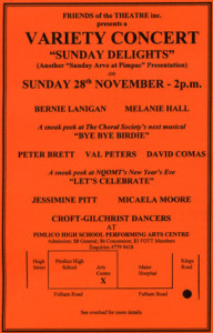 FOTT Variety Concert Sunday Delights 28 November 2004 - Sunday Arvo at Pimpac sm