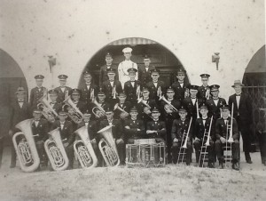 1930 The Federal Band outside the Wintergarden Theatre, Sturt Street, Townsville.