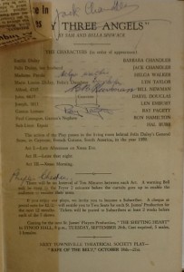 St James Players "My Three Angels" programme page 3 1961