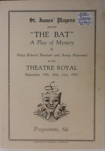 ST James Players "The Bat" programme 1957