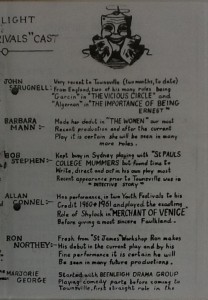 St James Players "The Rivals" programme page 3 1962