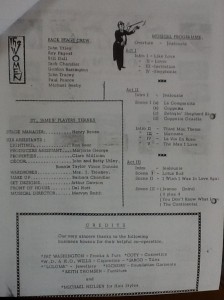 St James Players "The Women" programme page 3 1962