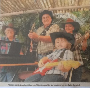Darryl & Maureen Pitt & Family 2011 (Townsville Daily Bulletin 27 Sept 2011)