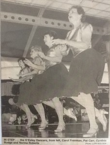 D'Esley Dancers 1998 L-R:Carol Freeman, Pat Carr, Cynthia Budge, and Norma Roberts. (Townsville Bulletin 20 Jul 1998)