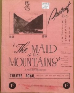 "The Maid of the Mountains" programme 1964